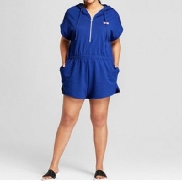 HUNTER for Target Zip Up Hooded Romper Jumpsuit Shorts. Size XL - Picture 1 of 14